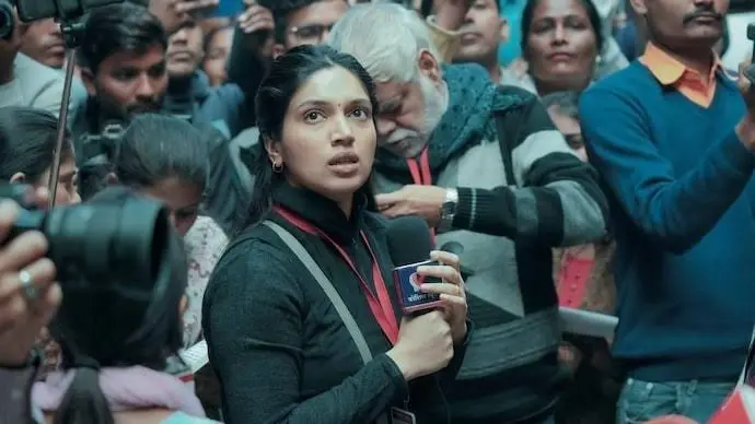 Bhumi Pednekar (as Vaishali Singh) in a still from from Bhakshak movie